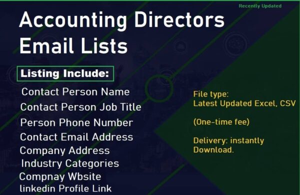 Accounting Directors Email Lists Trial