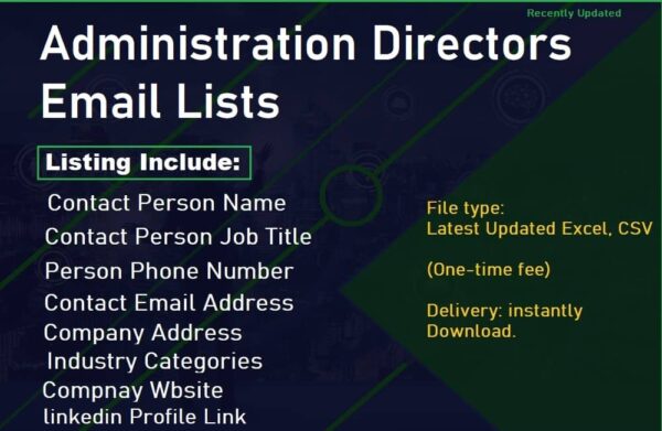 Administration Directors Email Lists Trial