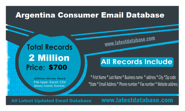 Argentina Consumer Consumer Email Database