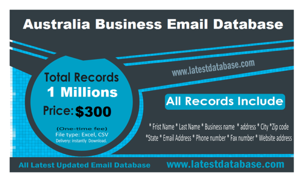 Australia Business Consumer Email Database