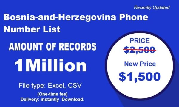 Bosnia and Herzegovina Phone Number Material 1 Million