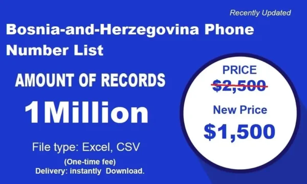 Bosnia and Herzegovina Phone Number Material 3 Million