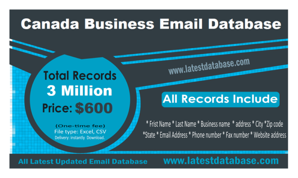 Canada Business Consumer Email Database