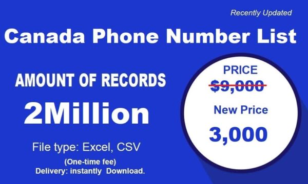 Canada Phone Number Material 1 Million