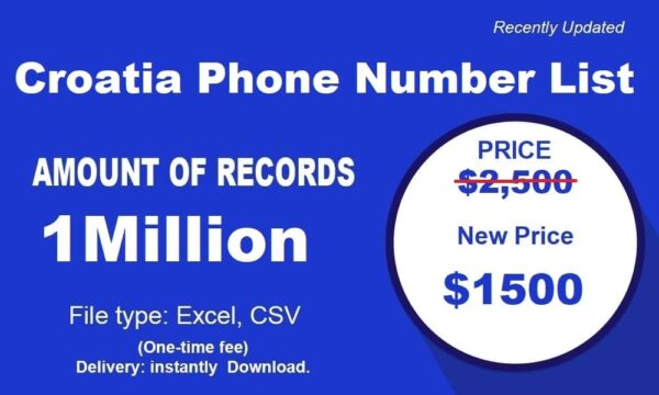 500K Test Croatia Phone Number Material