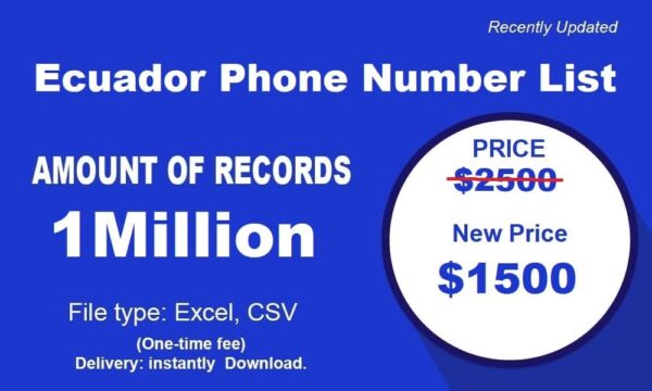 500K Test Ecuador Phone Number Material