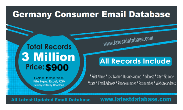 Germany Consumer Consumer Email Database