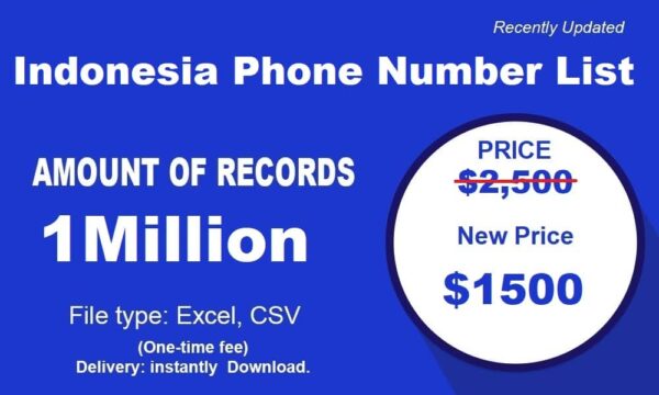 1 Million Full Indonesia Phone Number Material