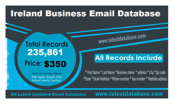 Ireland Business Consumer Email Database