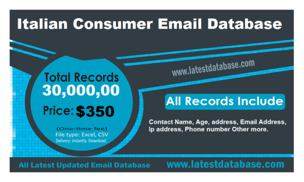 Italian Consumer Consumer Email Database