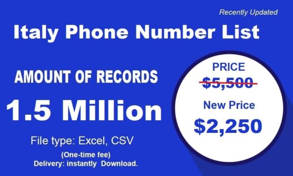 1 Million Italy Phone Number Material