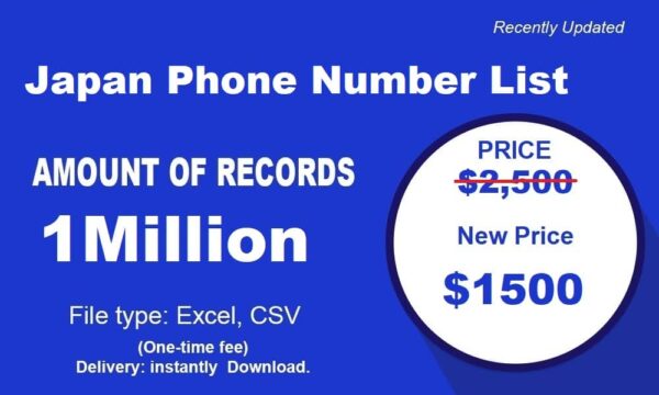 1 Million Full Japan Phone Number Material