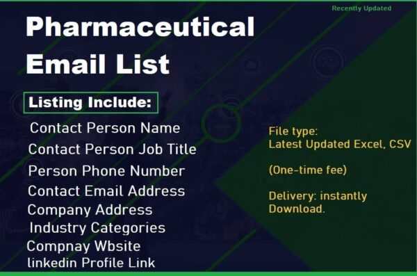 Pharmaceutical Email List