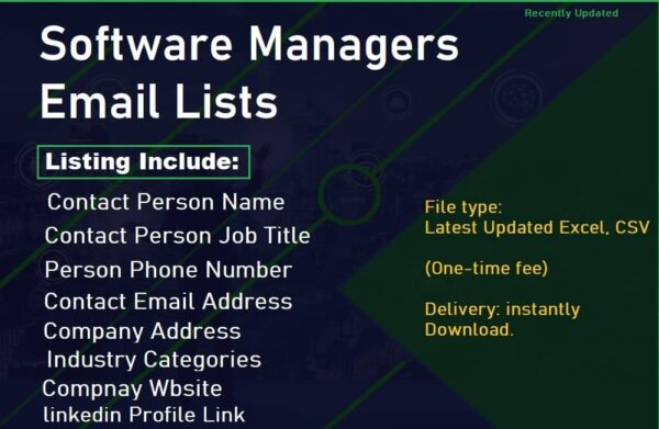 Software Managers Email Lists Trial