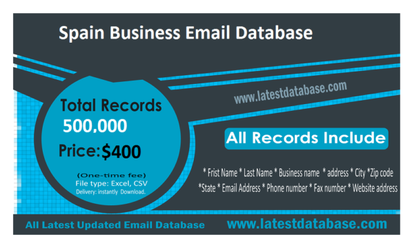 Spain Business Consumer Email Database