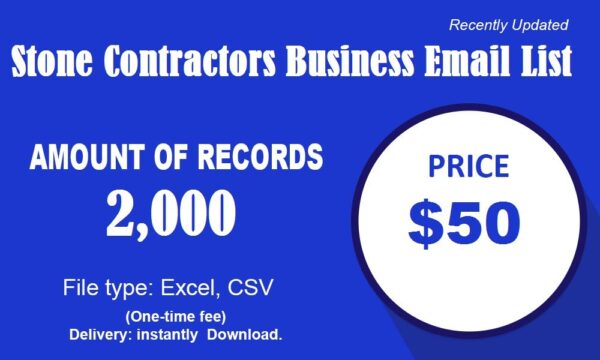 Stone Contractors Business Email List