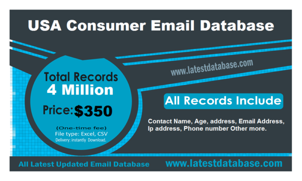 USA Consumer Consumer Email Database