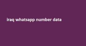 iraq whatsapp number data