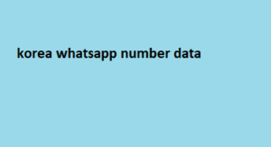 korea whatsapp number data 