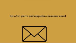 list of st. pierre and miquelon consumer email